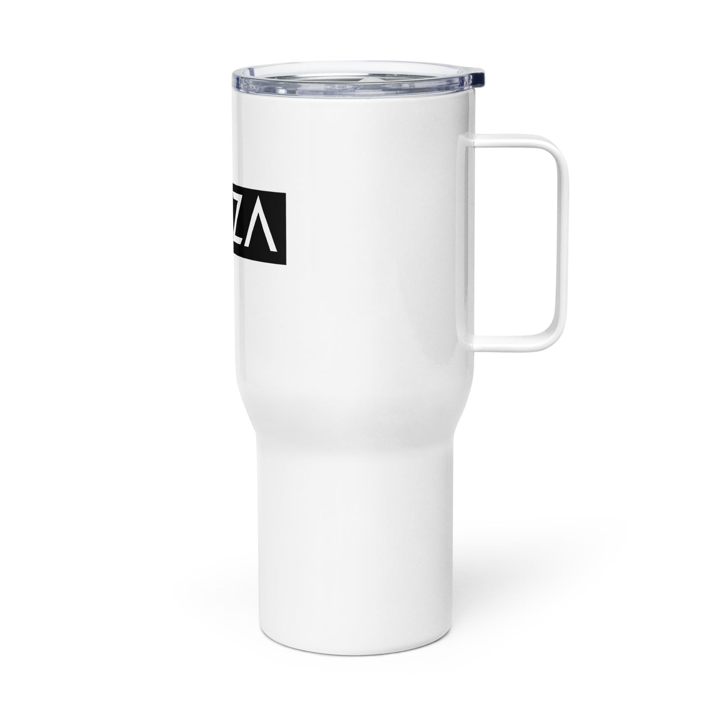 Travel mug with a handle