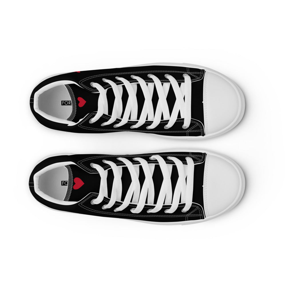 Valentines Day Collection Women’s high top canvas shoes