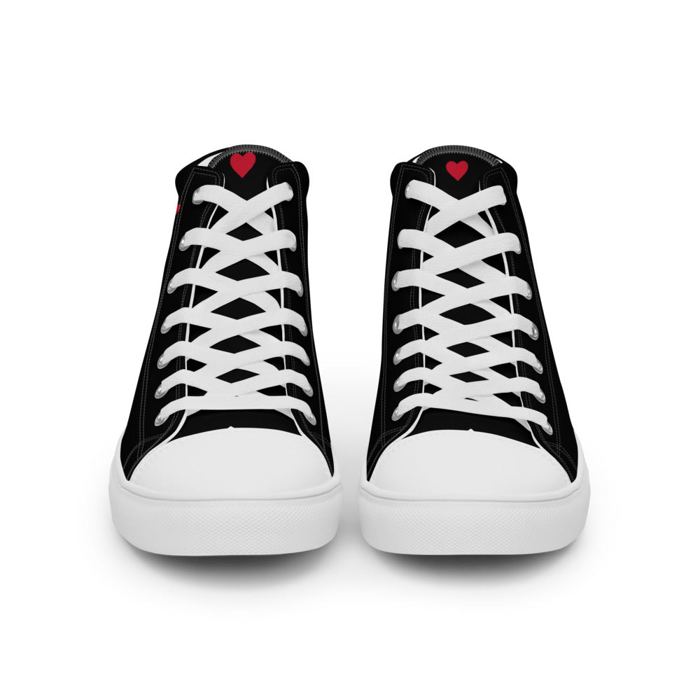 Valentines Day Collection Women’s high top canvas shoes