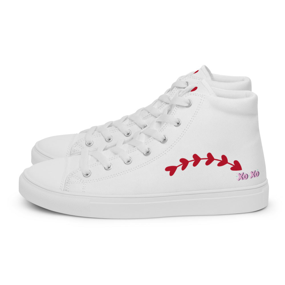 Valentines Day Collection Women’s high top canvas shoes