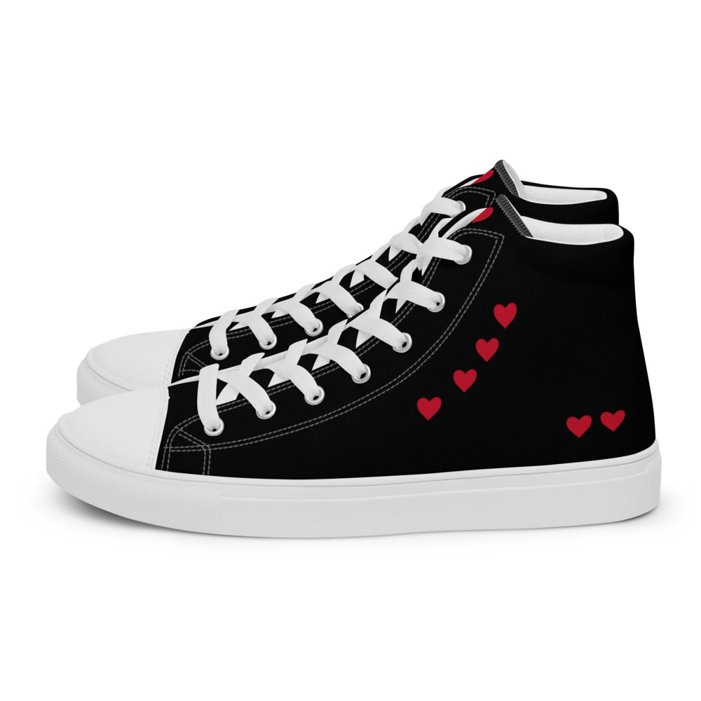 Valentines Day Collection Women’s high top canvas shoes