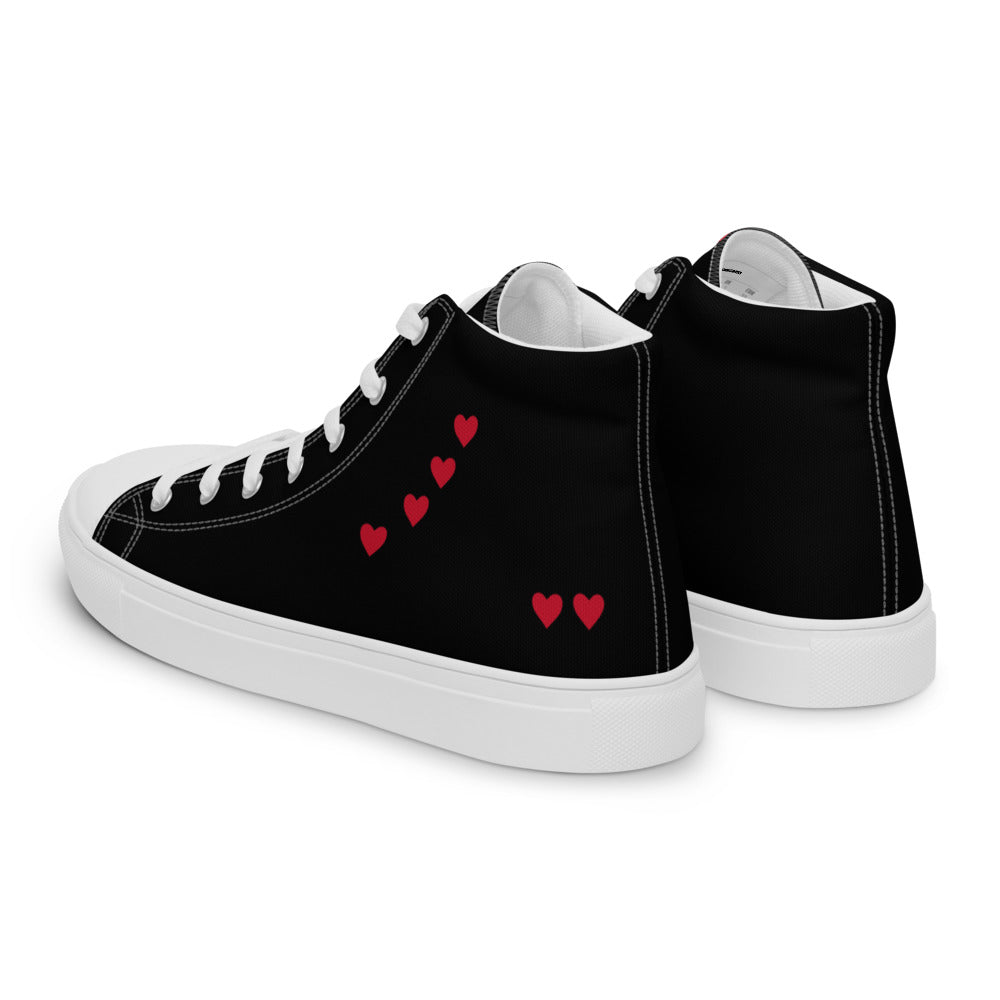 Valentines Day Collection Women’s high top canvas shoes