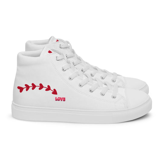 Valentines Day Collection Women’s high top canvas shoes