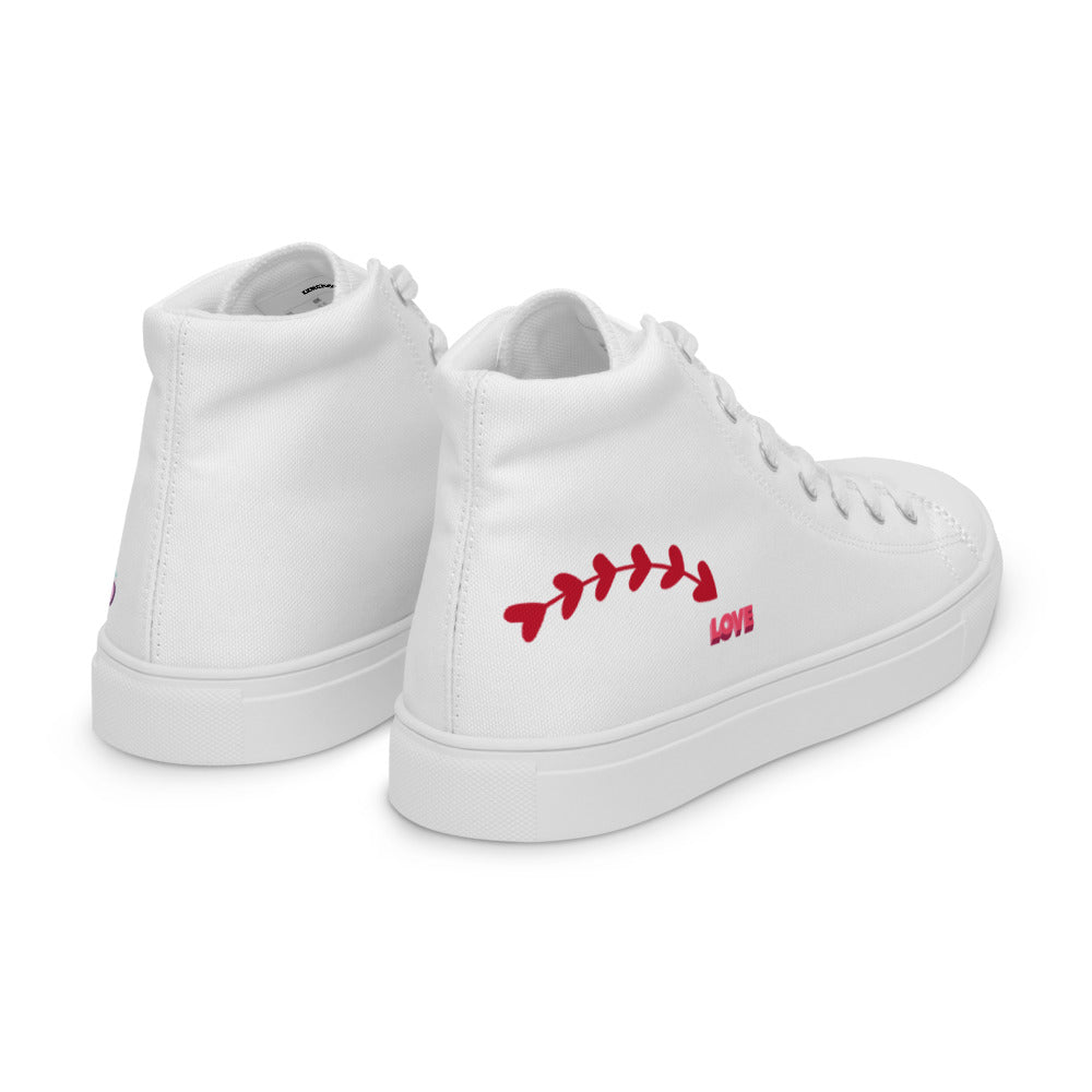 Valentines Day Collection Women’s high top canvas shoes