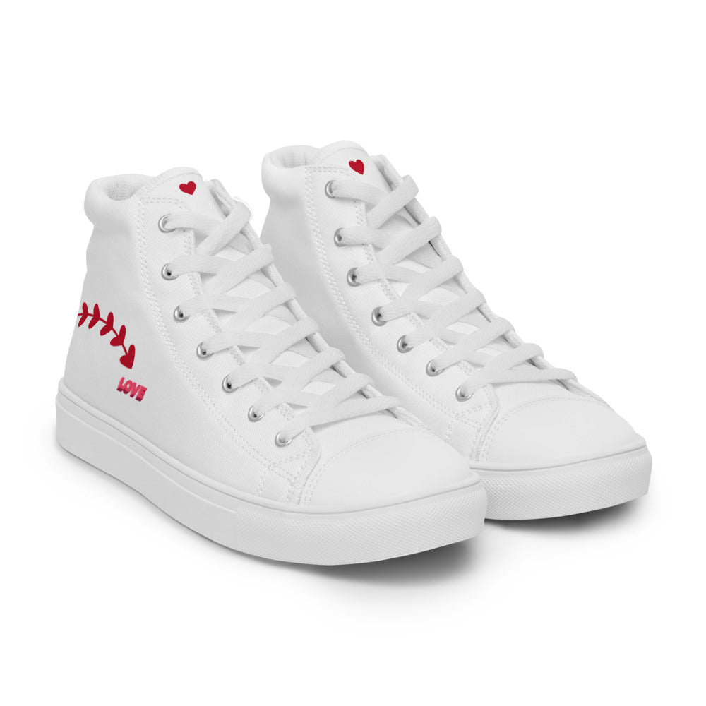 Valentines Day Collection Women’s high top canvas shoes