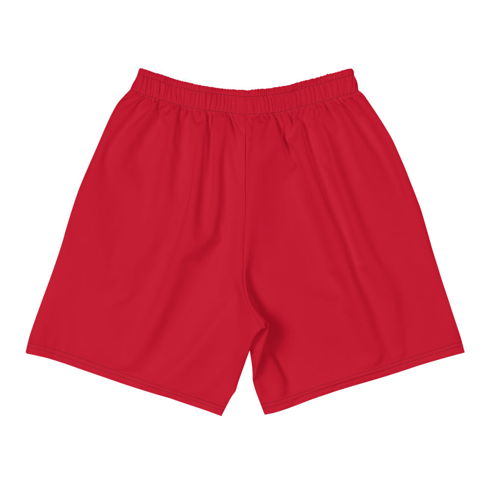 Monogram Fire Red Athletic Long Shorts