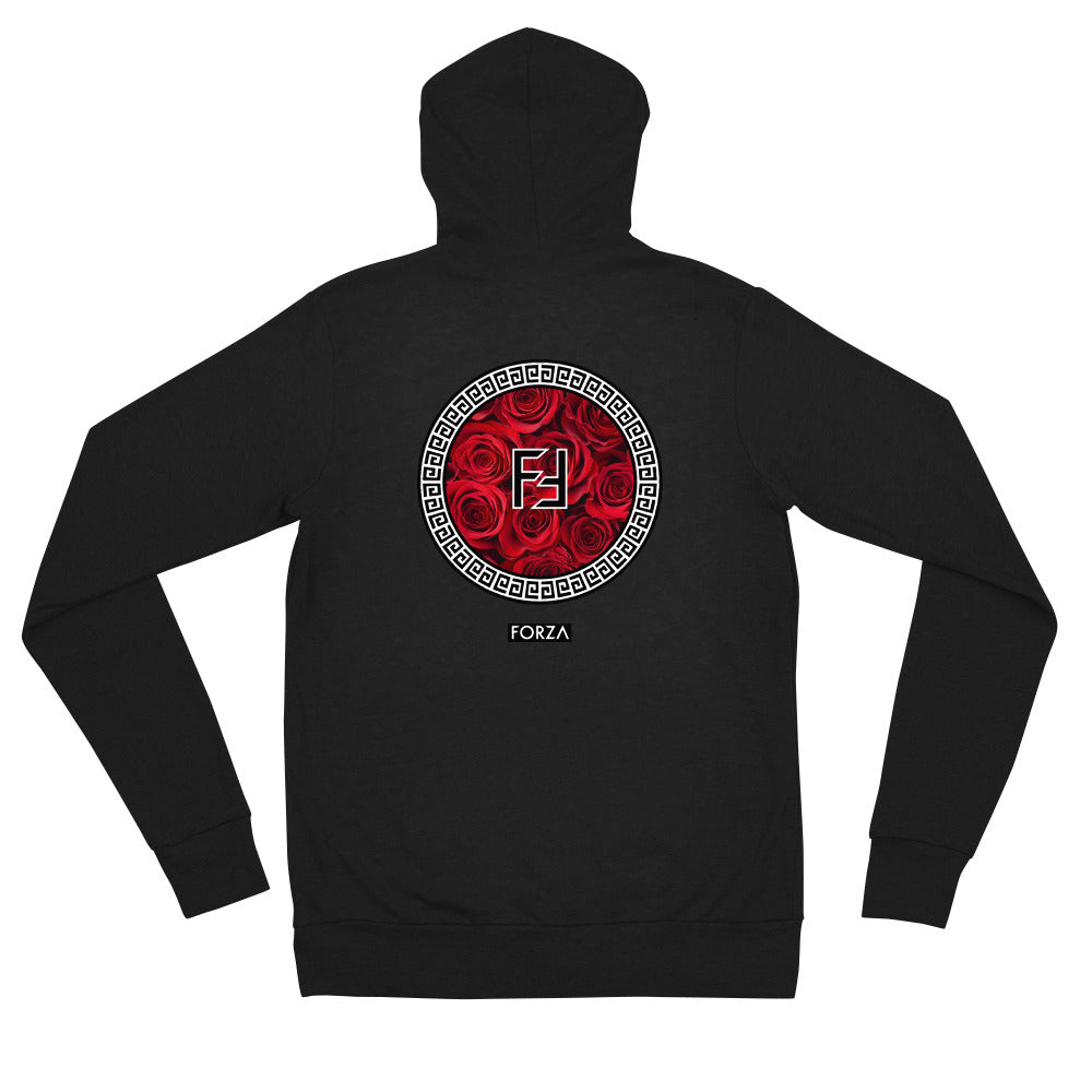 Forza rosace (rose-a-chi) Unisex zip hoodie