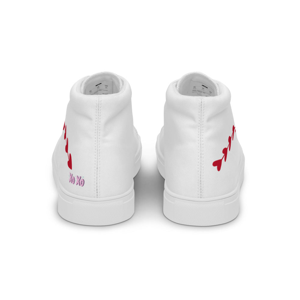 Valentines Day Collection Women’s high top canvas shoes